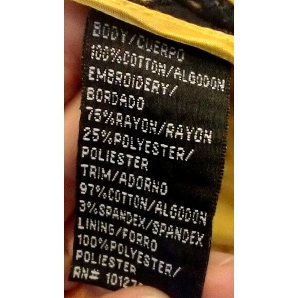 NICOLE MILLER Cropped Jacket Black Eyelet Gold Satin Lined Puff Sleeves - 14 - Picture 9 of 9